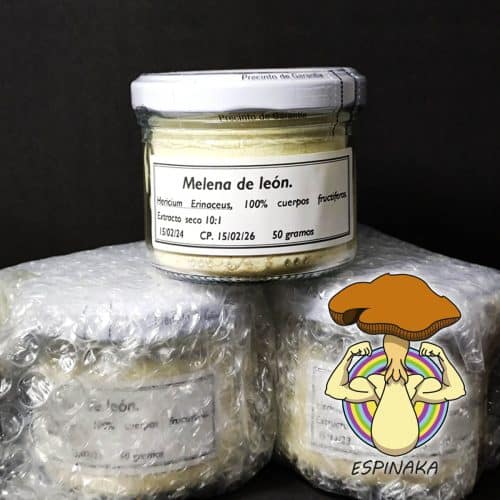 melena de leon en polvo frasco